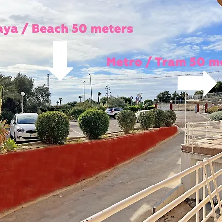 Apartment A 100 Metros De La Playa. Parking Gratuito Privado