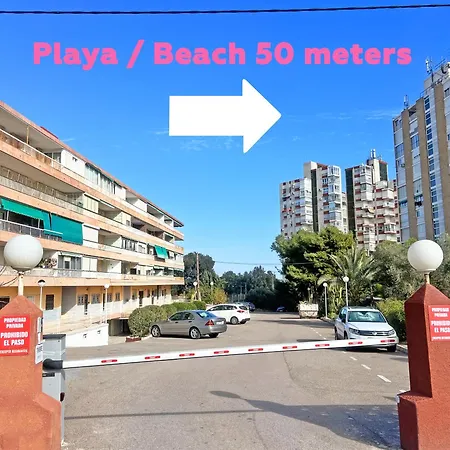A 100 Metros De La Playa. Parking Gratuito Privado 아파트 *